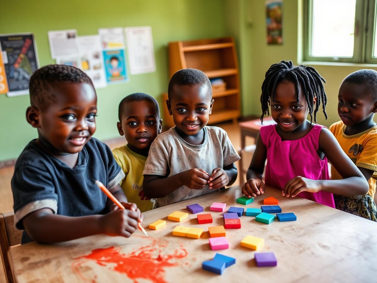 Une salle de classe de maternelle pendant un atelier