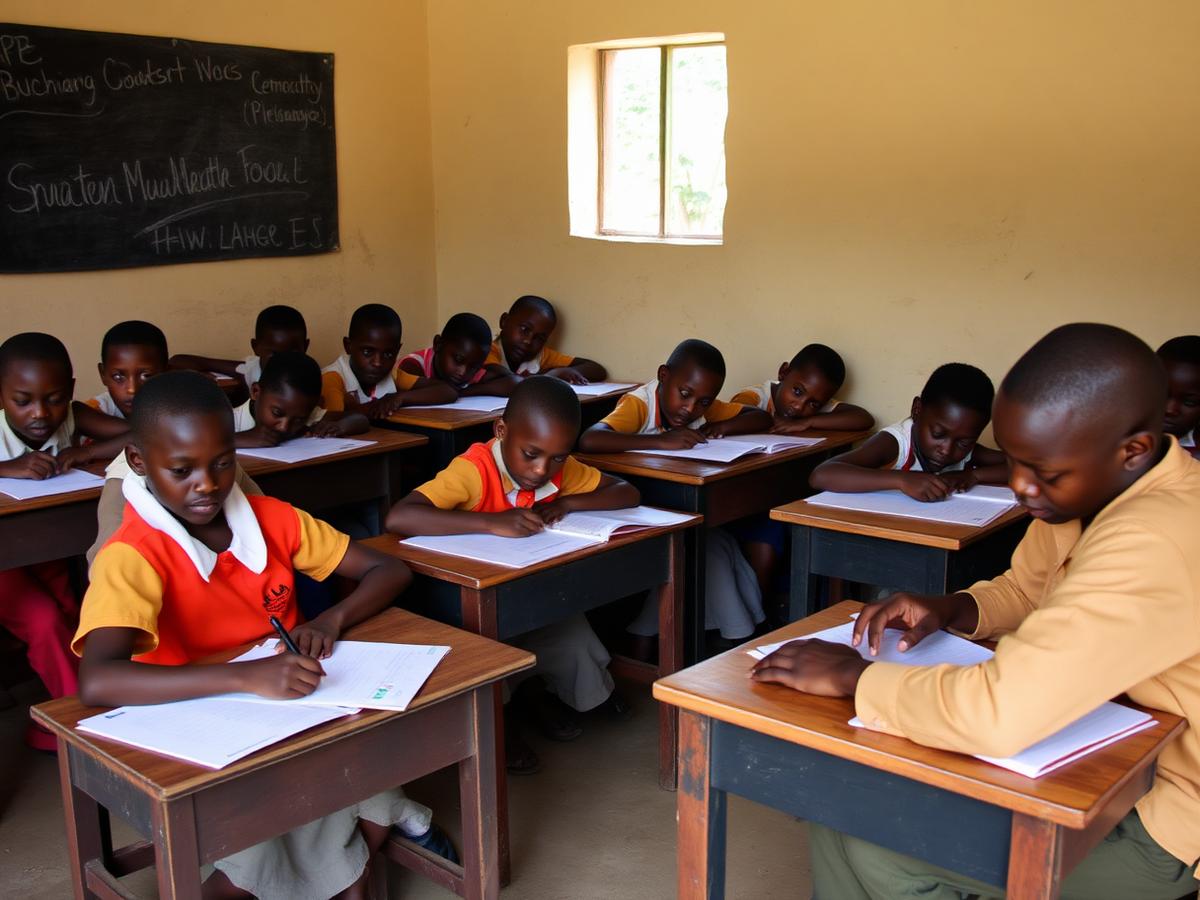 Une salle de classe de primaire pendant un cours